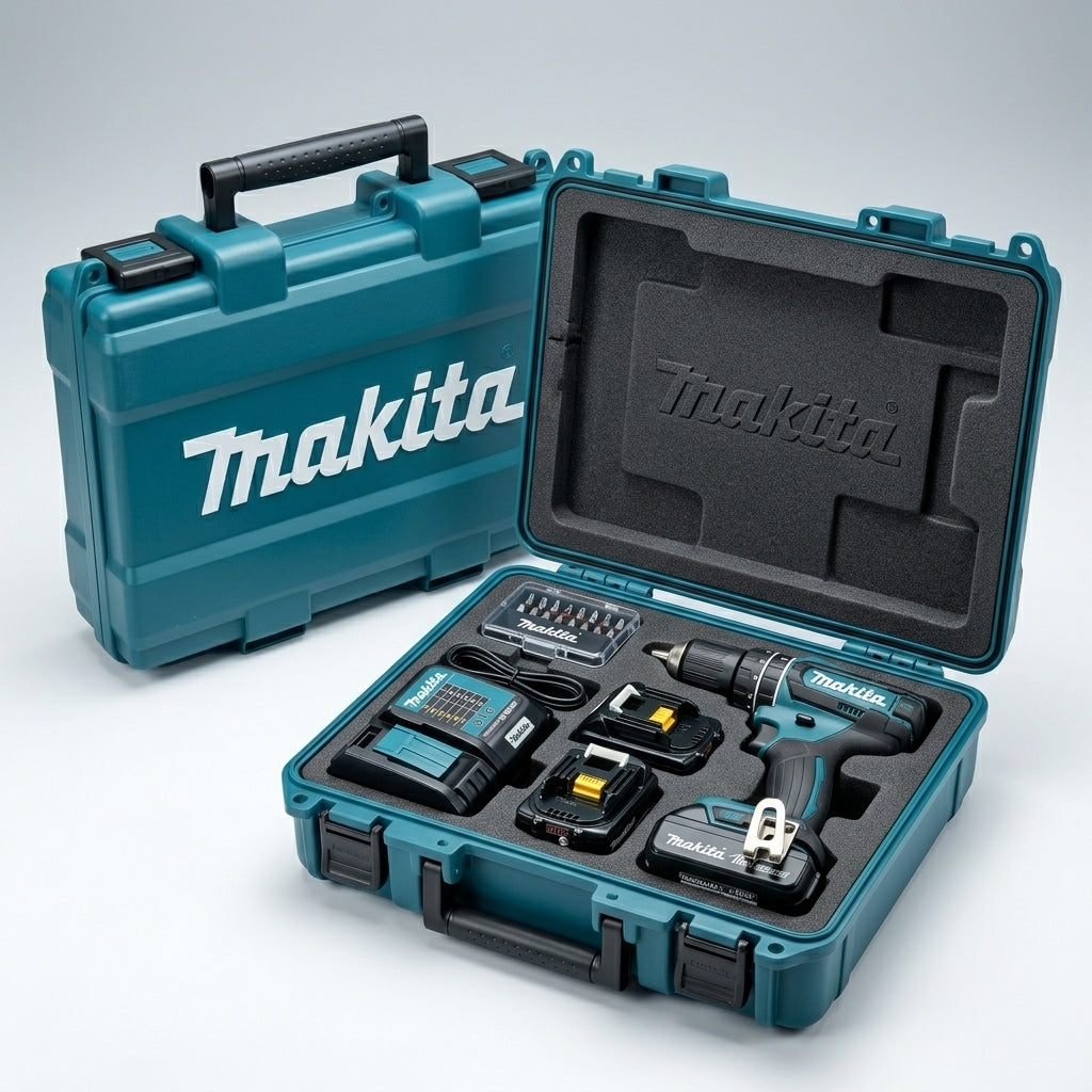 Kit complet de vissage professionnel – 45 accessoires et 2 batteries